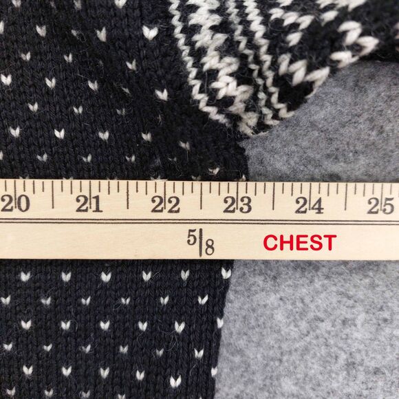 Dale of Norway Wool Cardigan Sz L Nordic Fair Isle Sweater Traditional Clasps - Picture 4 of 9